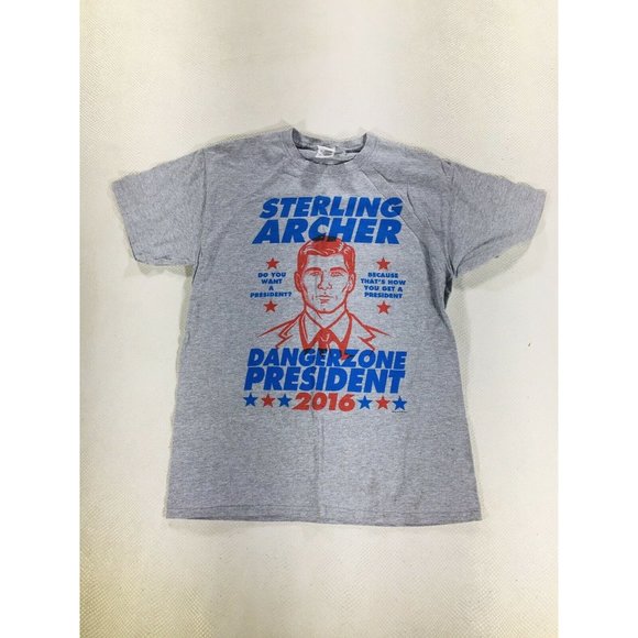 Sterling Archer Dangerzone President 2016 T-shirt - Men’s Size Medium - Picture 1 of 3